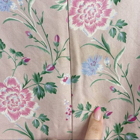 Vintage April Cornell Silk Floral Sleeveless Dress Sz 3 - Picture 8 of 9